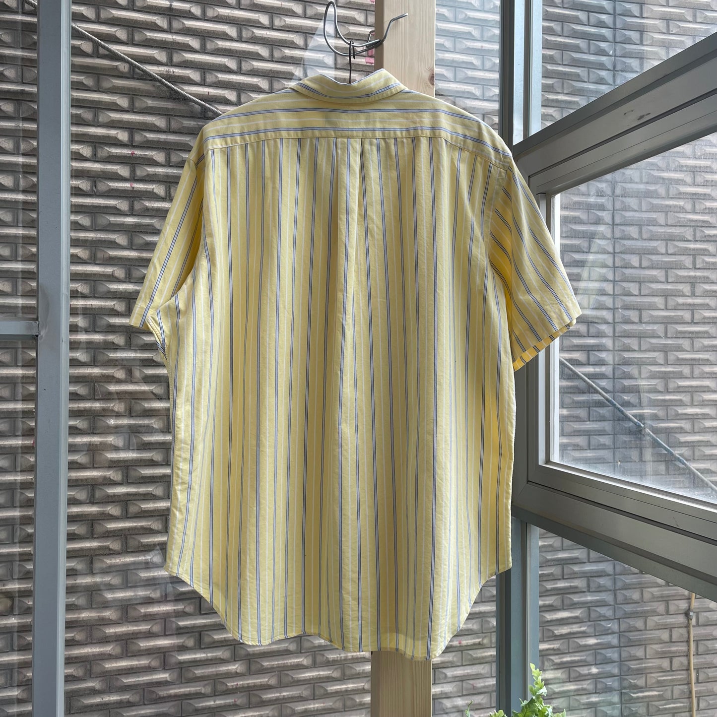 Stripe Shirt Short Sleeve Yellow