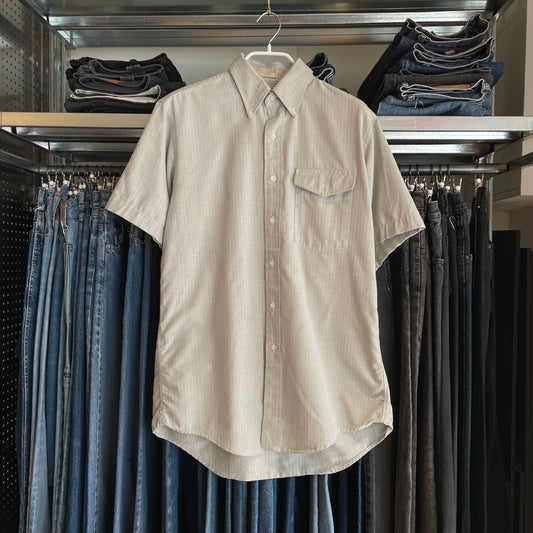 Stripe Button-Down Shirt Gray
