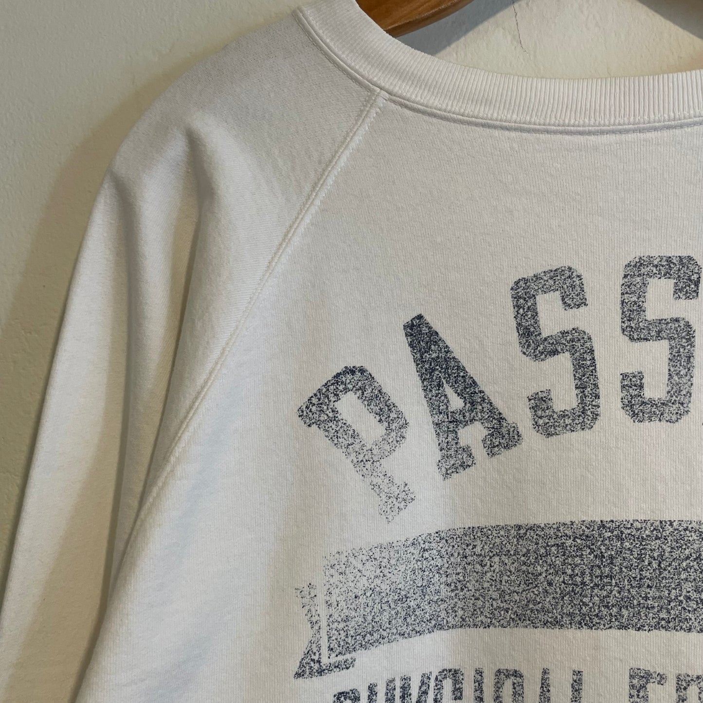 PASSAIC Raglan Crewneck Sweatshirt White