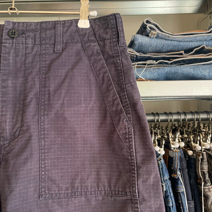 EG Navy Cotton Shorts Talon Zip