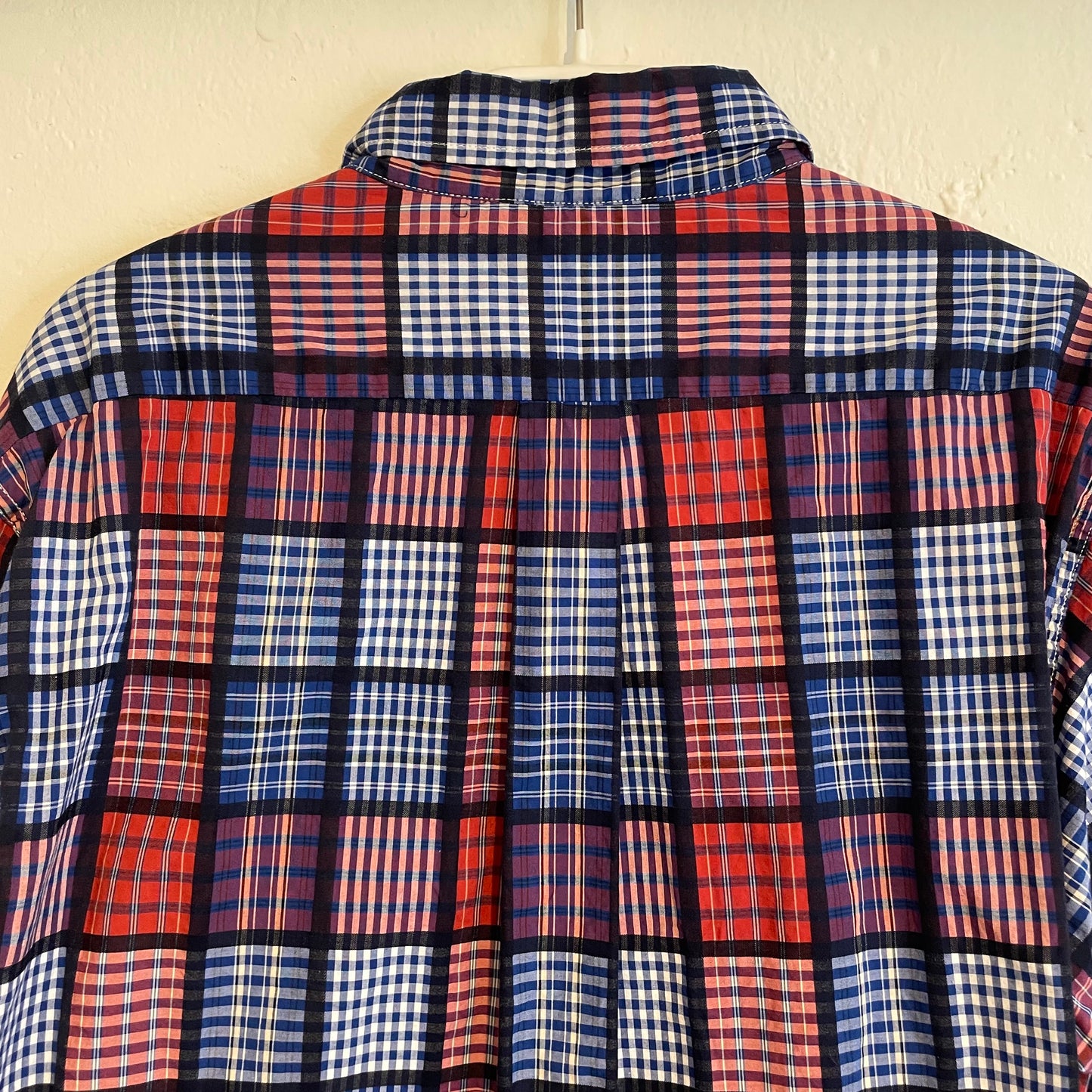 Plaid Button-Down Red Blue White Ivy League Shirt