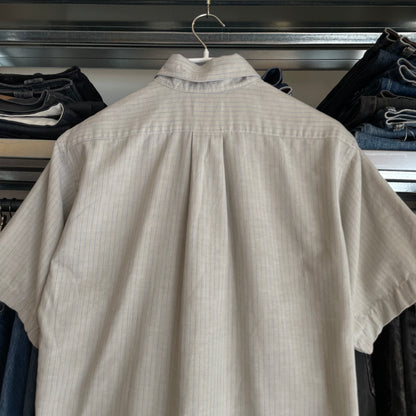 Stripe Button-Down Shirt Gray
