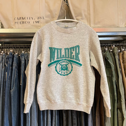 Wilder Wildcats Graphic Crewneck Sweatshirt Gray