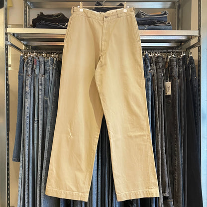 Military Chino Pants Distressed Scovill Zip