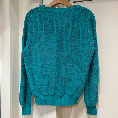 Acrylic V-Neck Sweater Blue