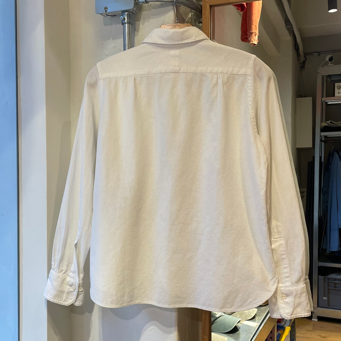 Round Collar Shirt White