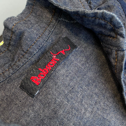Frill Collar Denim Shirt Navy