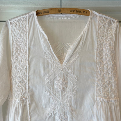 Hand Embroidered Blouse White