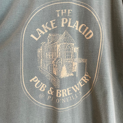 THE LAKE PLACID NY T-Shirt Green Faded