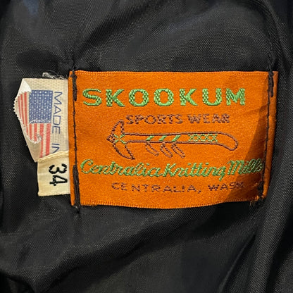 Leather Stadium Jacket Black