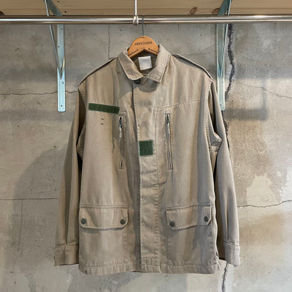 Bleached Zip Pocket Field Jacket Beige