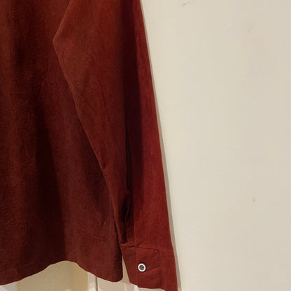 Velour Polo Shirt Burgundy