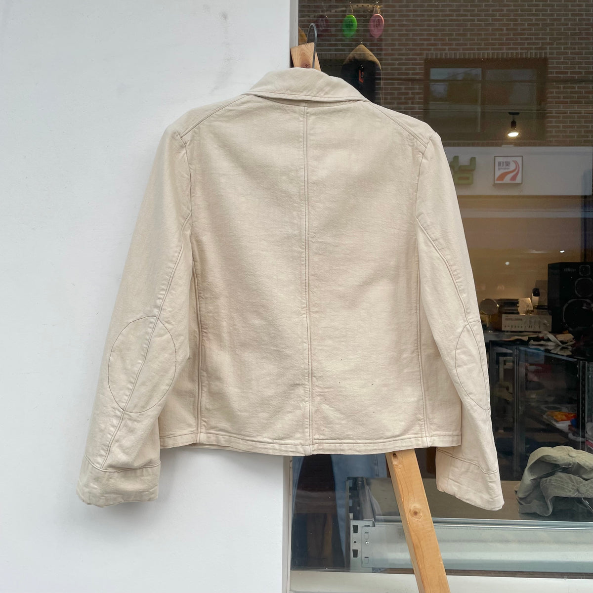 Cropped Field Jacket Ivory