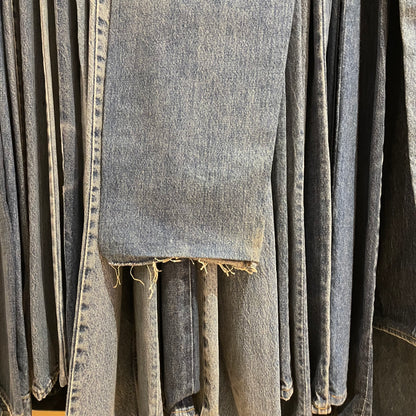 Ring Spun Jeans Mid Wash Blue Cut Off Ideal Zip