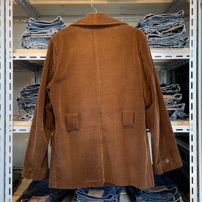 Corduroy Belt Coat Brown