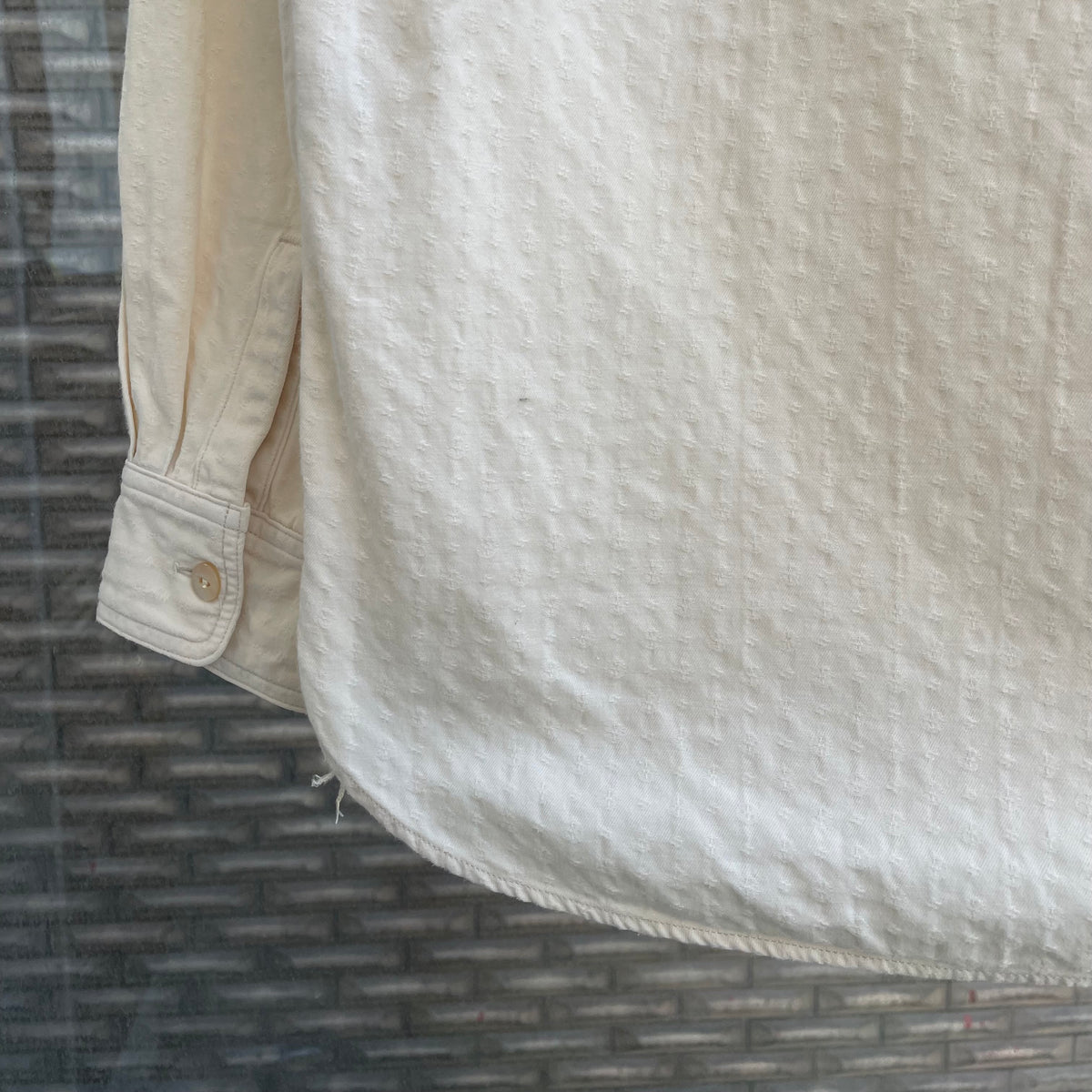 Shawl Collar Shirt Ivory