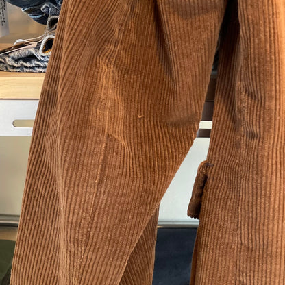 Corduroy Belt Coat Brown