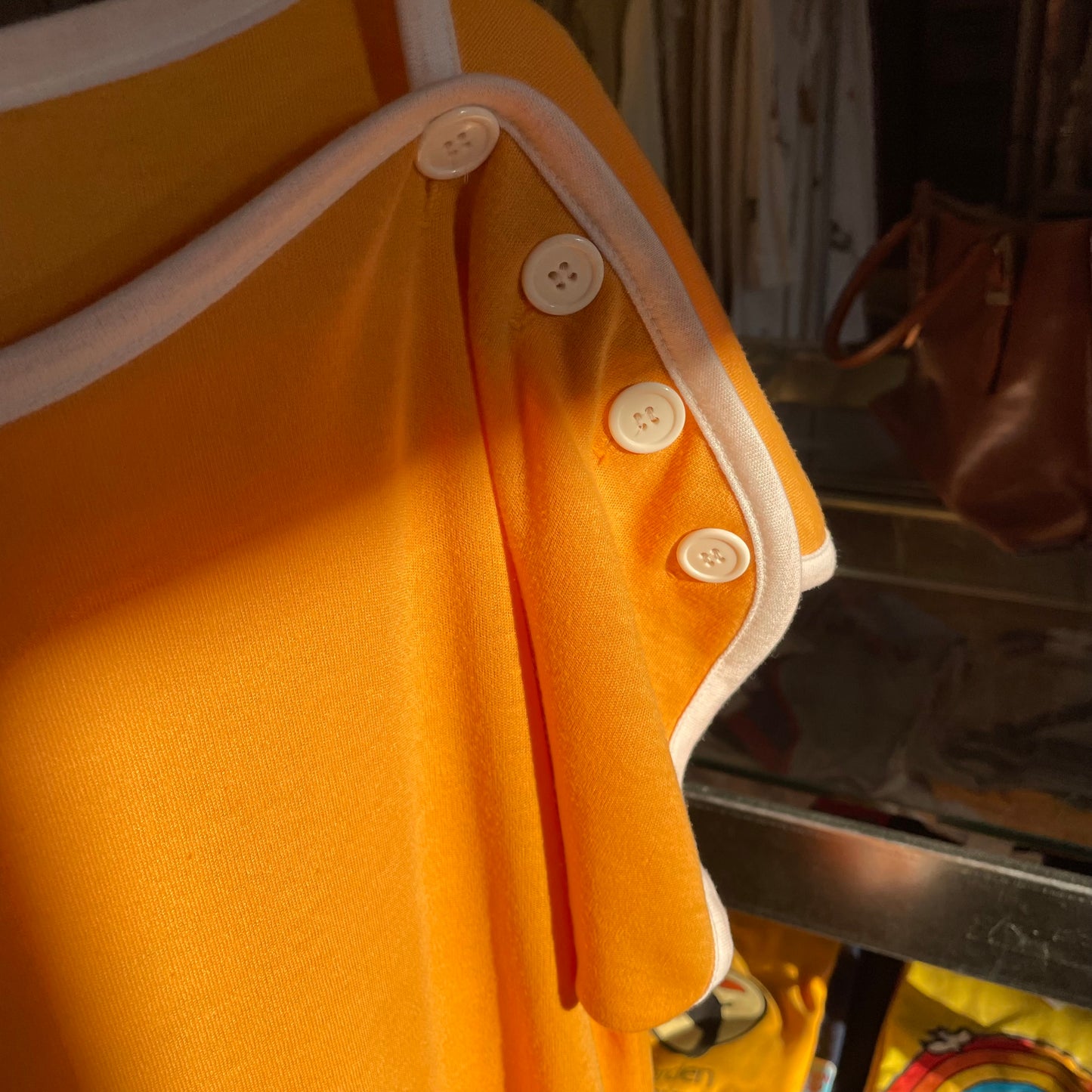 Snap Button T-Shirt Yellow
