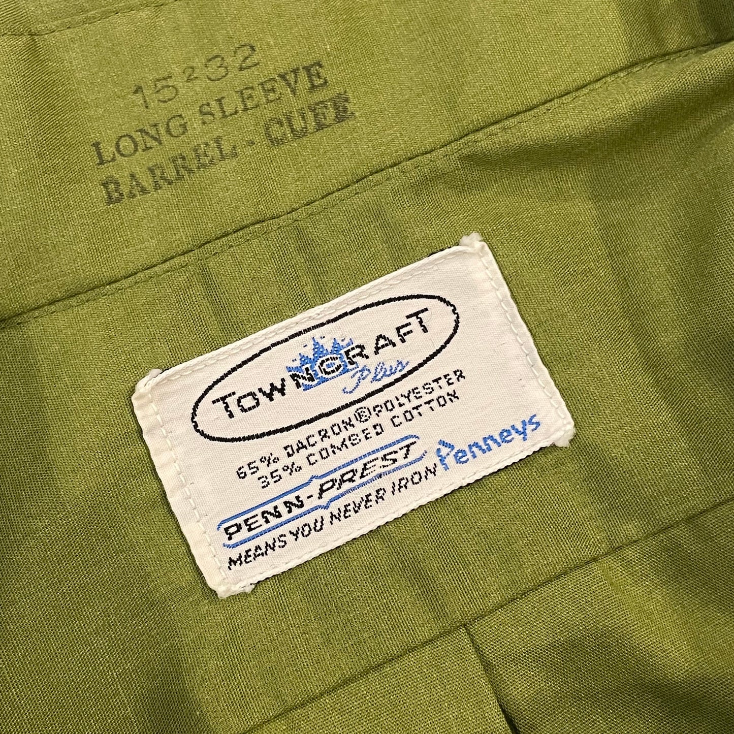 Dacron / Cotton Long Sleeve Shirt Green