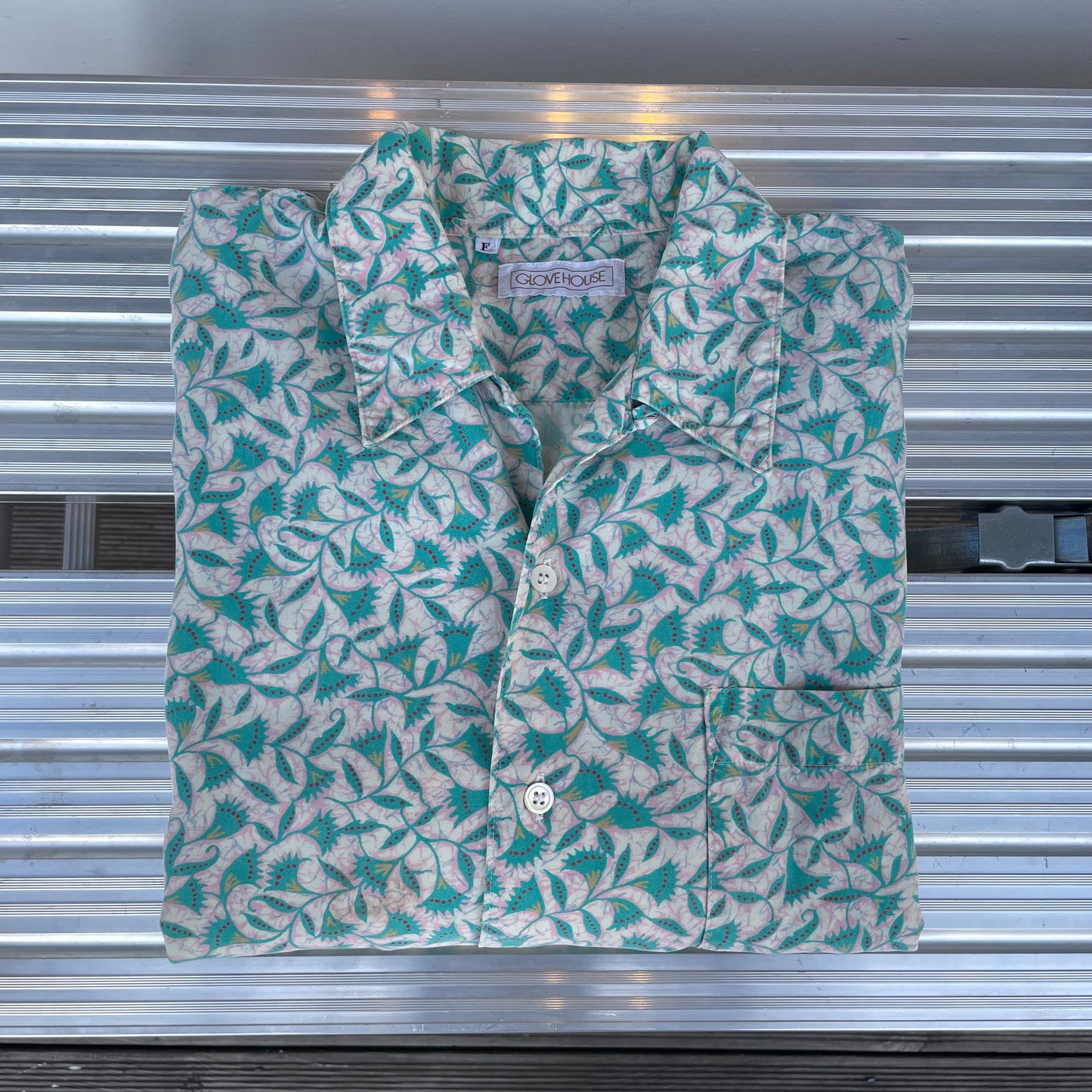 Floral Short Sleeve Shirt Green