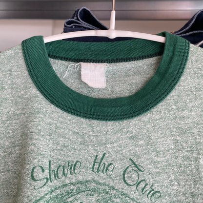 Share the Care Ringer T-Shirt Green