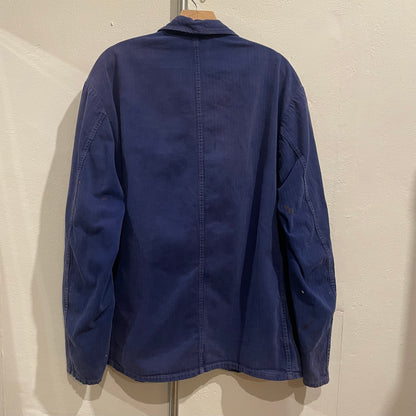 Indigo Work Coveralls Button Up Blue Vintage