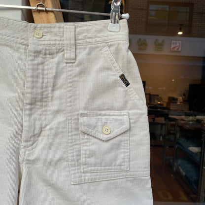 Corduroy Cargo Shorts Ivory
