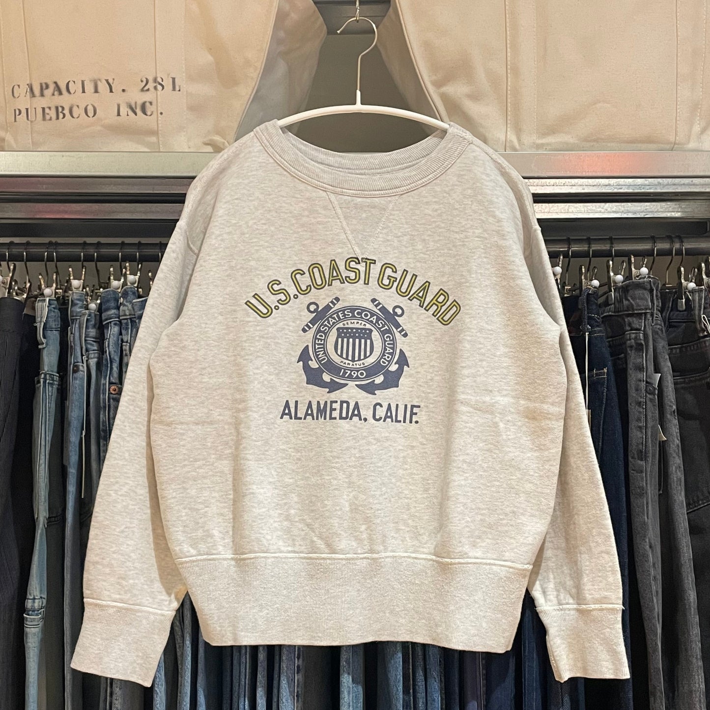U.S. CoastGuard Crewneck Sweatshirt Gray Fleece