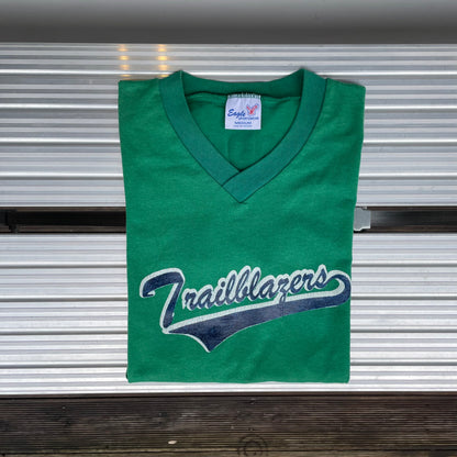 Trailblazers Navy Script Athletic Tee