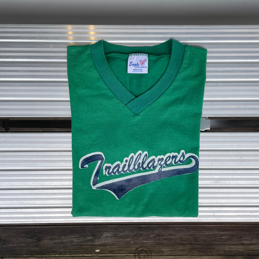 Trailblazers Navy Script Athletic Tee