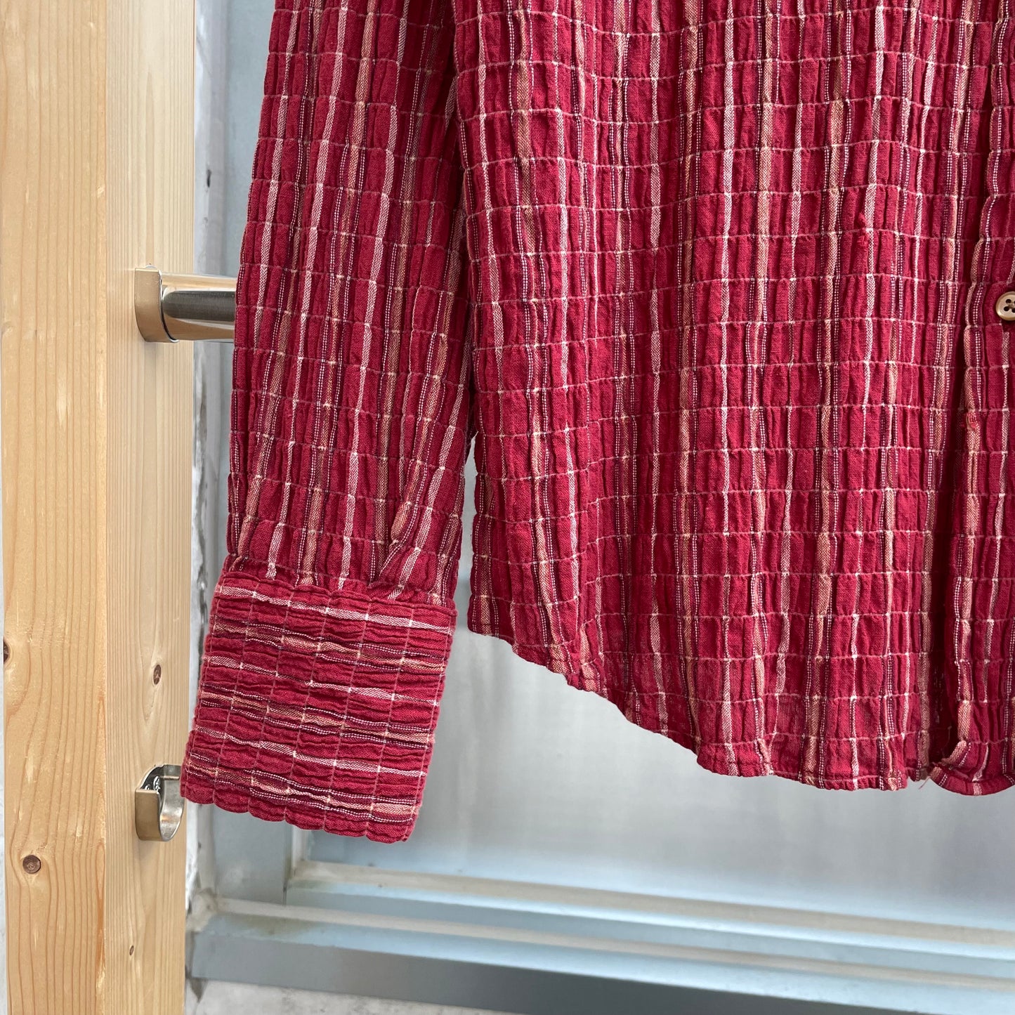 Checked Long Sleeve Shirt Red