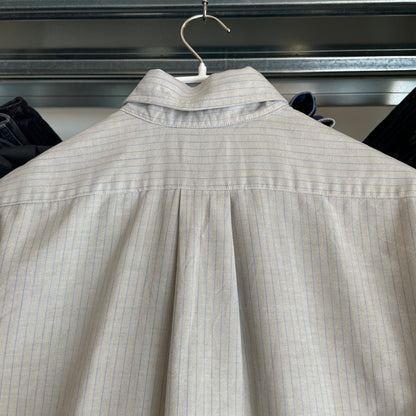 Stripe Button-Down Shirt Gray