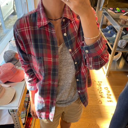 Plaid Check Shirt Red