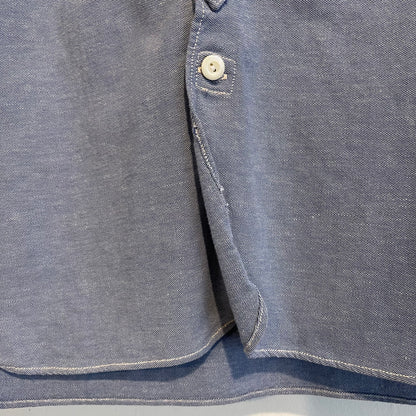 Chambray Band Collar Work Shirt Light Blue