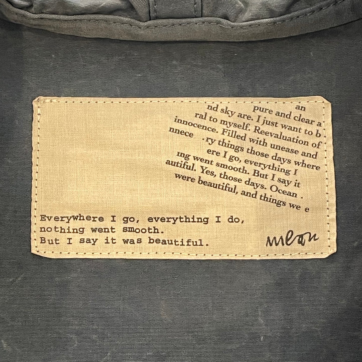 Hooded Windbreaker Blue/Cream Waldes Zip