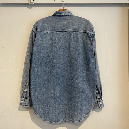 Vintage Denim Shirt Faded Blue