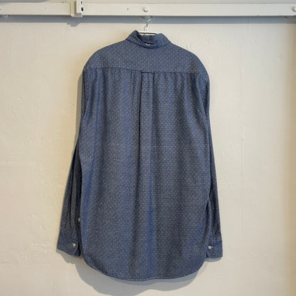 White Dot Pocket Shirt Blue