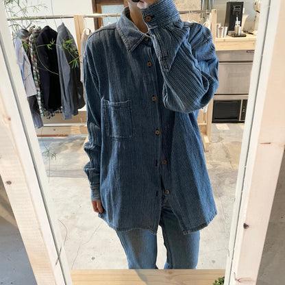 Wabash Stripe Shirt Long Sleeve Blue