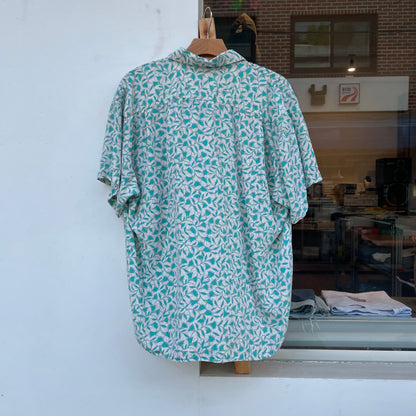 Floral Short Sleeve Shirt Green