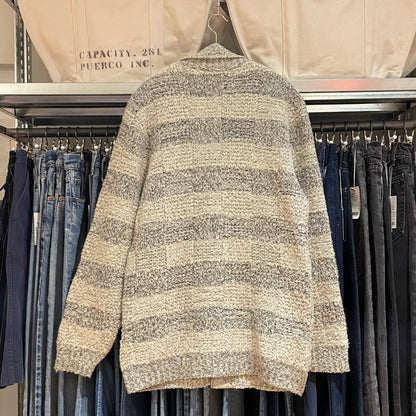 Melange Border Knit Cardigan Cream