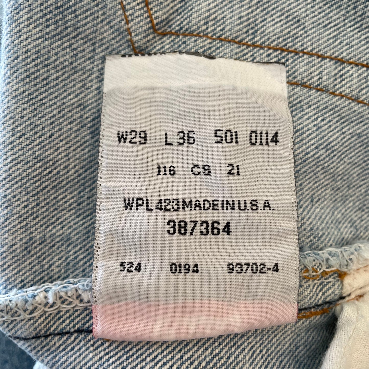 501 Jeans Regular Straight Light Wash