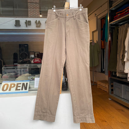 Tuck Chino Pants Straight Khaki