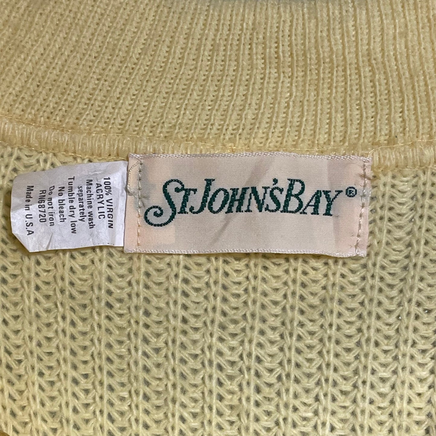 Henley Neck Knit Sweater Yellow