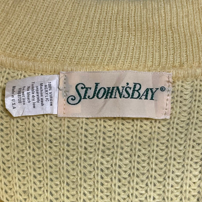 Henley Neck Knit Sweater Yellow