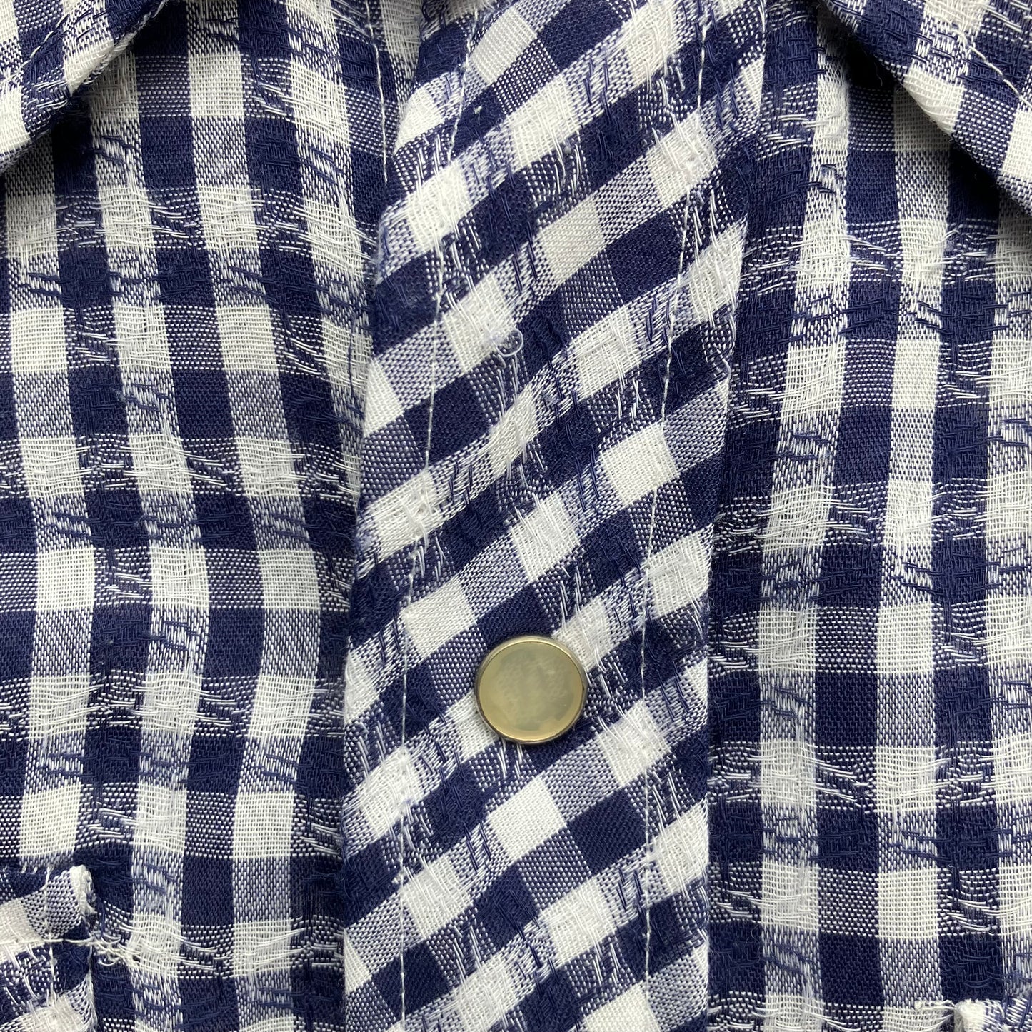 Check Western Short Sleeve Shirt Blue