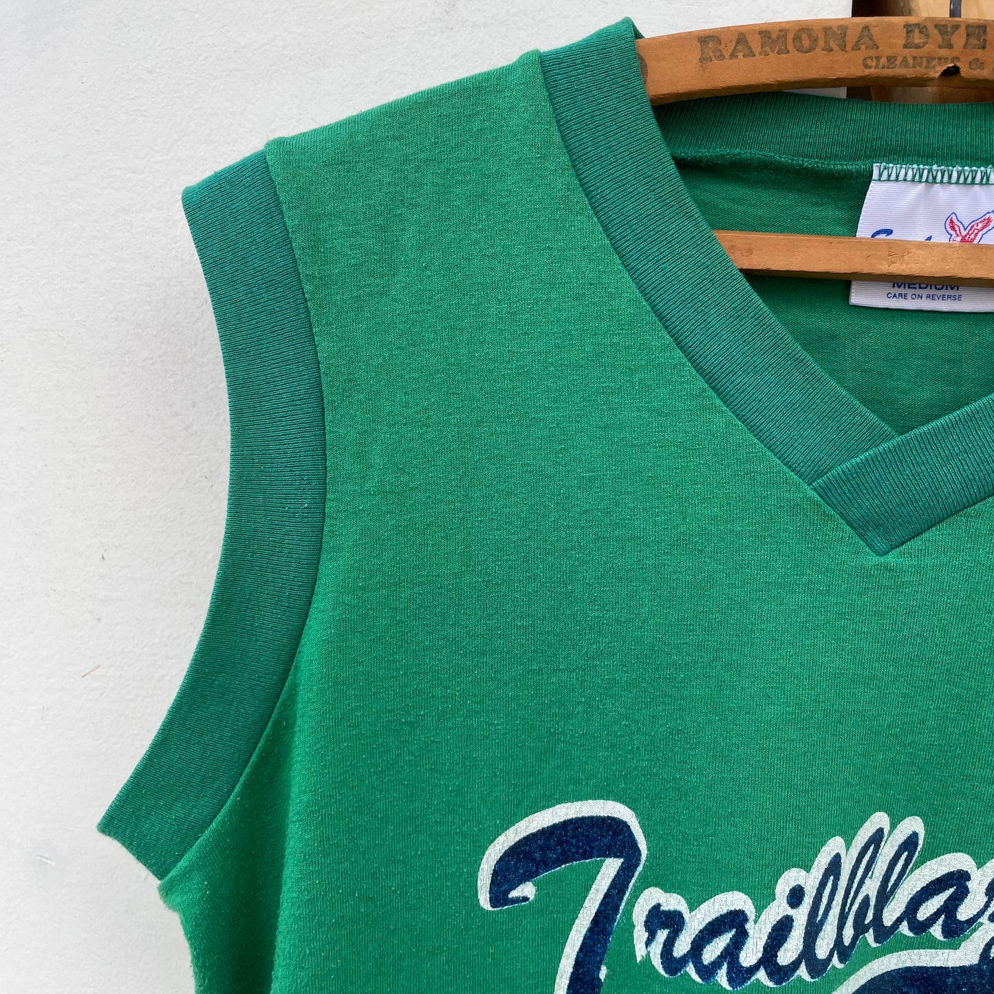 Trailblazers Navy Script Athletic Tee