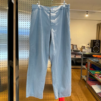 Bleached French Work Pants Blue