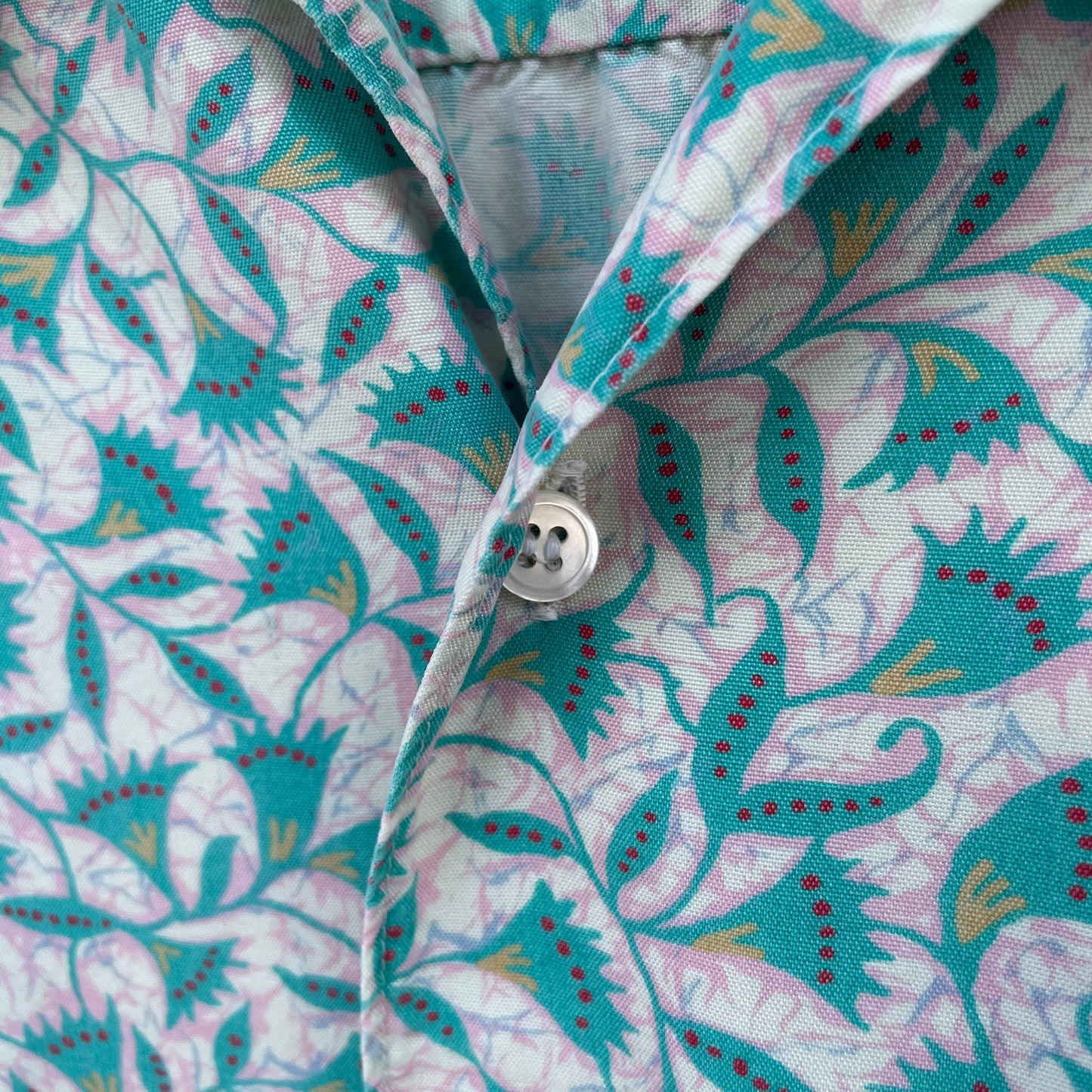 Floral Short Sleeve Shirt Green