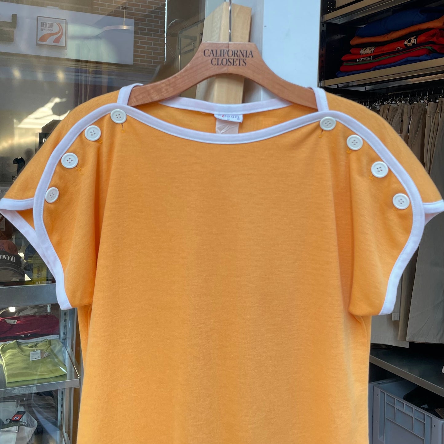 Snap Button T-Shirt Yellow