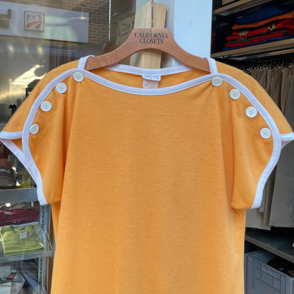 Snap Button T-Shirt Yellow